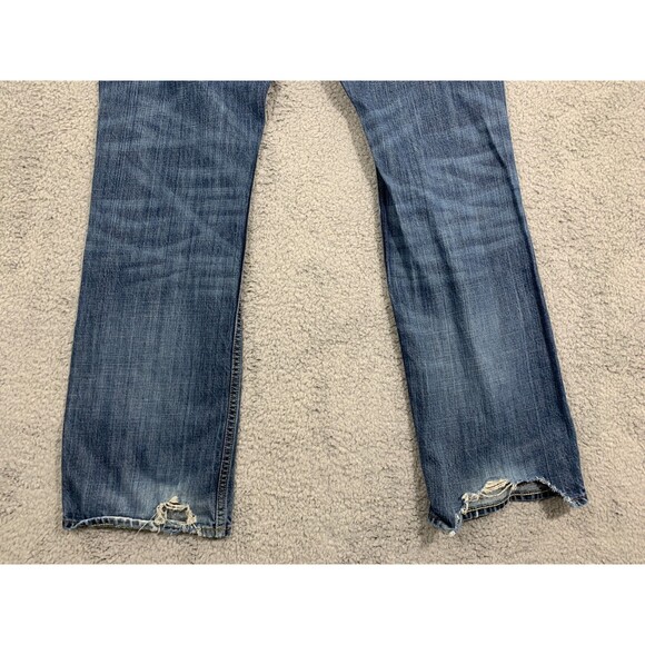 BANANA REPUBLIC Straight Fit 34x34 Distressed Denim Blue Jeans 5 Pockets 2009 - Picture 5 of 12
